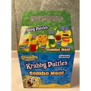 Frankford SpongeBob SquarePants Krabby Patties Combo Meal Gummy Candy 4.4oz Box